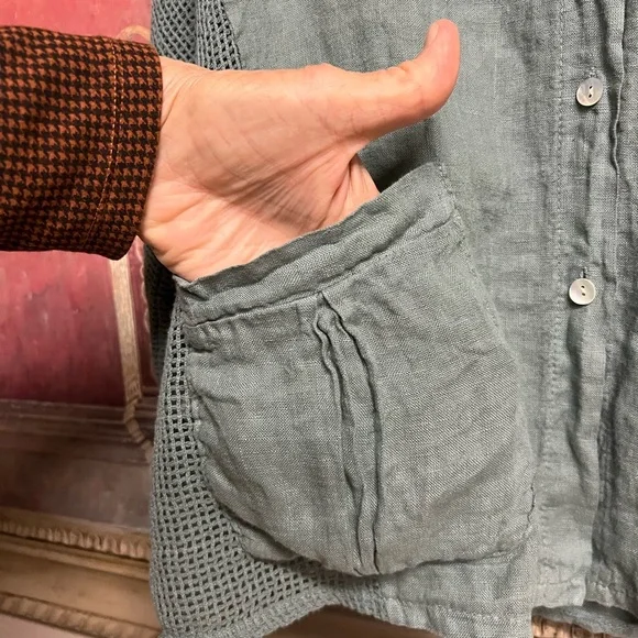 Tempo Paris Linen Blend Hooded Jacket - Picture 6 of 12